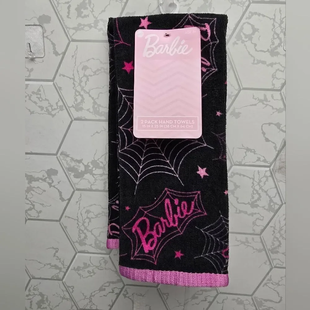 Nwt Barbie Halloween 2 pc Hand Towels
